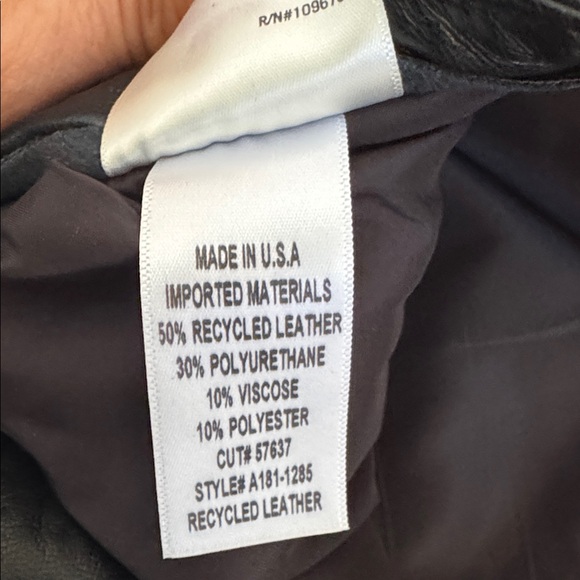 AGOLDE blk Recycled Leather Fitted 90's Jean - Picture 7 of 9